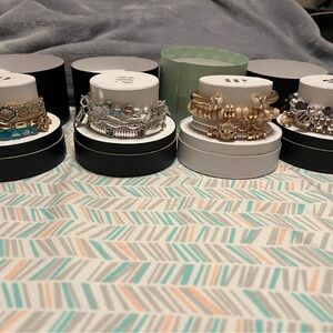 Elegant Multi-Color Beaded Bracelets Set